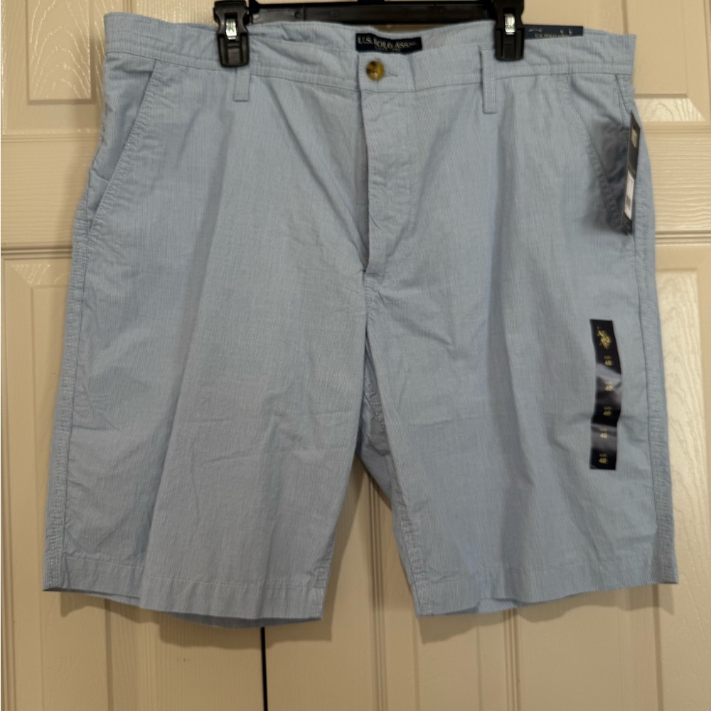 US Polo Assn Men’s Blue White Striped Hartford Shorts Size 40-NWT $56.00